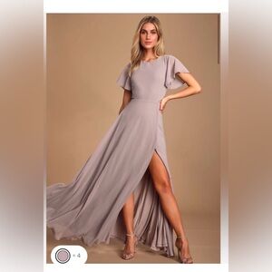 Lulus Garden Bliss Lavendar Maxi Dress